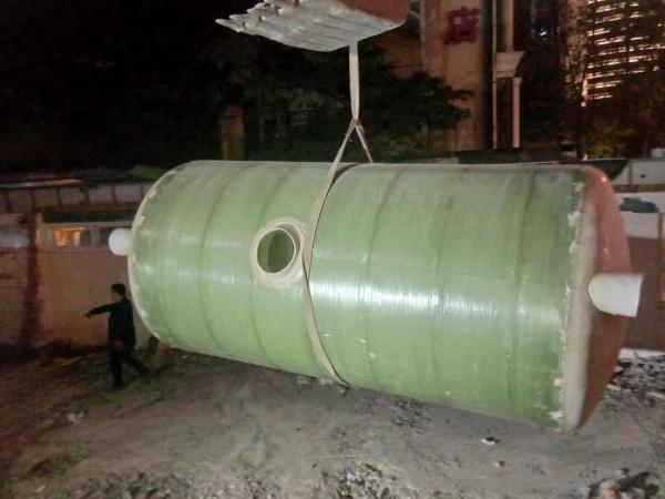 丹东资阳市外环路凯旋国际化粪池安装现场